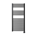 Sanicare Elektrische Design Radiator - 111.8 x 60 cm - 730 Watt - thermostaat zwart linksonder - mat zwart SW890909