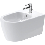 Duravit ME by Starck wandbidet 37x57cm met kraangat met overloop en wondergliss wit 0300941