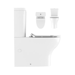 Crosswater KAI Duobloktoilet - zonder reservoir - zonder zitting - afvoerbocht - 35.5x64x40cm - keramiek wit SW224209