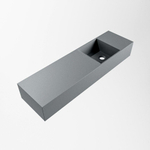 Mondiaz TYNE Fontein - 80x23x12cm - wasbak Rechts - zonder kraangaten - solid surface - Plata SW1026128