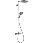 Hansgrohe Raindance 240 PowderRain 1jet showerpipe: m. Ecostat Comfort douchekraan thermostatisch m. Raind. Select S 120 3jet handd. en hoofdd. 1jet brushed black chroom SW297300