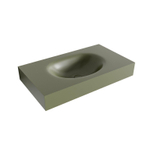 Mondiaz MOON Vrijhangende wastafel - 80cm - wasbak midden - rand 12cm - Solid surface Army SW428245