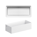 Clou New Flush fontein 38x18cm zonder kranenbank met afvoerplaat aluite Wit mat SW106247