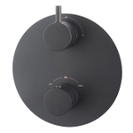 Wiesbaden Caral Rond afbouwdeel inbouwthermostaat 2 weg mat zwart SW445711