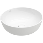 Villeroy en Boch Artis opzetwastafel rond Ø43cm zonder overloop ceramic+ wit 1025293