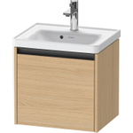 Duravit Ketho 2 wastafelonderbouwkast met 1 lade 48.4x37.5x44cm met greep antraciet natuur eiken mat SW772034