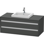 Duravit Ketho Wastafelonderkast 120x55.1x49.6cm Standaard greep met softclose spaanplaat Grafiet Mat 0300733