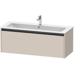 Duravit Ketho 2 wastafelonderbouwkast met 1 lade voor enkele wastafel 121x48x44cm met greep antraciet taupe mat SW772820