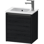 Duravit Ketho 2 fonteinkast met 1 deur 41x29.2x44cm links, met greep antraciet eiken zwart mat SW772839