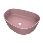 Arcqua Rocker waskom - 50x37x13cm - opbouw - rechts - organisch - cast marble roze mat SW927809