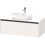 Duravit Ketho 2 wastafelonderbouwkast incl. consoleplaat met 1 lade 120x55x45.9cm met handgreep antraciet wit supermat SW771778