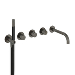 Hotbath Cobber Inbouw bad thermostaat met 2 stopkranen met uitloop verouderd ijzer SW237474