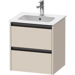Duravit Ketho.2 wastafelonderkast 51x42x54.9cm geschikt voor 1 waskom Spaanplaat Taupe Mat SW773136
