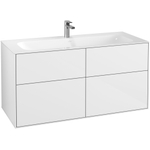 Villeroy & Boch Finion wastafelonderbouwkast met 4 laden 119.6X59.1X49.8cm v. meubelwast. 4164 C5/C1/C2/CB glossy wit SW106679