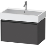 Duravit Ketho 2 wastafelonderbouwkast met 1 lade 78.4x46x44cm met greep antraciet grafiet mat SW772992
