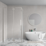 Aqua Vista Oria Cuadra zijwand - 90x200cm - incl. montageset - Chroom SW1244278