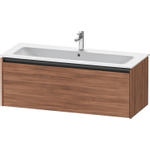 Duravit Ketho 2 wastafelonderbouwkast met 1 lade voor enkele wastafel 121x48x44cm met greep antraciet noten mat SW772412