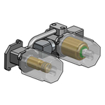 Hotbath inbouwdeel voor badmengkraan met uitloop met omstel met handdouche met houder SW230601