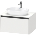 Duravit Ketho 2 wastafelonderbouwkast incl. consoleplaat met 1 lade 80x55x45.9cm met handgreep antraciet wit mat SW772873