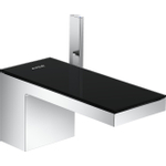Hansgrohe AXOR MyEdition wastafelkraan 70 m. zwart glas met push open garnituur voorsprong 15.1cm chroom SW241672