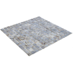 The Mosaic Factory Amsterdam mozaïektegel - 32.2x32.2cm - wand en vloertegel - Vierkant - Glas Medium Grey glans SW62146
