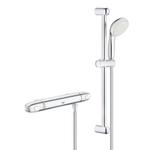 GROHE Grohtherm-1000 New comfortset met douchekraan thermostatisch met New Tempesta glijstangcombinatie 60cm chroom/wit SW108042