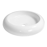 Saniclass San Fellice opbouwwaskom 45x45x11cm zonder overloop rond keramiek glans wit SW24991