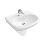 Villeroy en Boch O.novo wastafel 55x45cm zonder overloop 1 kraangat ceramic+ wit 0124137