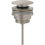 Villeroy & Boch Universal afvoerplug - push to open - Rond - matt brushed nickel (RVS) SW974767