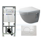 Duravit Philippe Starck 3 compact inbouwreservoir set softclose zitting afdekplaat wit SW2997