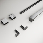 Aqua Vista Montageset Galatina Entrada zijwand Gun Metal Light SW969855