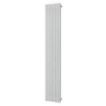 Plieger Antika Retto designradiator verticaal middenaansluiting 1800x295mm 994W zilver metallic 7253227