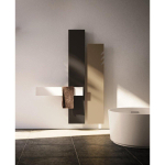 Instamat Voletti elektrische radiator - 18x80cm - 110watt - met korte bevestiging (7cm) - staal wit SW915247