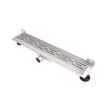 Wiesbaden 3e generatie douchegoot met muurflens en rooster 90 x 7 cm RVS SW699868