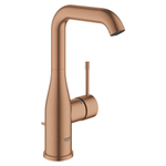 GROHE Essence New Wastafelkraan Opbouw - uitloop 12.7cm - L-size - hoge draaibare uitloop - waste - EcoJoy - brushed warm sunset SW97500