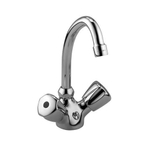 Kludi Standaard keukenkraan 2 greeps met kettinghouder met flexibele slang aansluitingen 10mm chroom 0401704