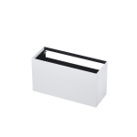 INK P2O Wastafelonderkast - 120x45x65cm - 2 lades - push 2 open - rechte opdekfronten MDF lak wit mat SW207459