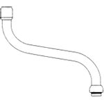 Venlo draaibare onderuitloop met straalregelaar 3/4"x170mm chroom 0421596