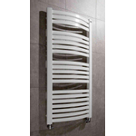 Rosani Round Designradiator 57x141cm met aansluiting op hoekpunten 712Watt Wit Glans SW8709