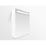 Saniclass Double Face spiegelkast 60x70x15cm verlichting geintegreerd met 1 linksdraaiende spiegeldeur MDF hoogglans Wit SW2208