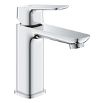 Grohe Cubeo 1-gats wastafelkraan m-size gladde body met afvoerplug chroom SW1185548