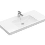 Villeroy & Boch Subway 2.0 wastafel - 80x47cm - 1 kraangat - ongeslepen - met overloop - keramiek - glans wit 1024064