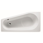 RIHO Delta standaard bad 160x80cm Hoekopstelling Links excl. poten Wit glans 310627