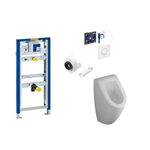 Villeroy en Boch Subway urinoirset met Geberit duofix reservoir en Sigma 01 bediening wit SW17622