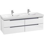 Villeroy & boch Subway 2.0 wastafelonderkast 128.7x42x4.49cm Wit glans 1024252