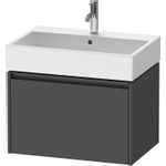 Duravit Ketho 2 wastafelonderbouwkast met 1 lade 68.4x46x44cm met greep antraciet grafiet mat SW772036