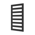 Plieger Bellezza EL elektrische radiator - Nexus zonder thermostaat - 115x60cm - 600 watt - zwart grafiet SW796412