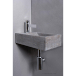 Forzalaqua Venetia fonteinbak 40x22x10cm wasbak rechts 1 kraangat links Natuursteen Hardsteen gezoet FO100075