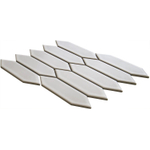 The Mosaic Factory Paris mozaïektegel - 25.5x31.5cm - wandtegel - Zeshoek/Hexagon - Porselein White Glans -3,2 m2 restpartij - OUTLET UDEN STORE34671