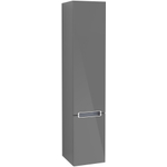 Villeroy en Boch Subway 2.0 hoge kast 35x165x37cm links inclusief 2 deuren grey 1024335